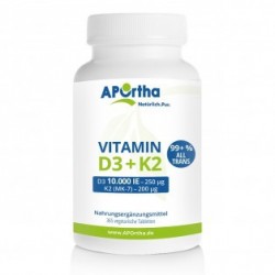 Vitamin D3 10.000 IE + Netto Vitamin K2 MK-7