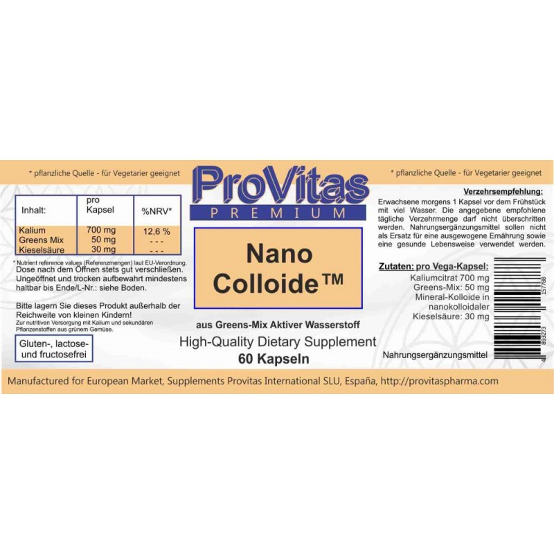 Nano Colloide, 60 Vega Kapseln, 670 mg